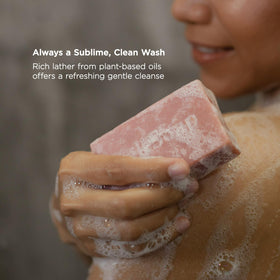 Bali Soap bar in hand showing size and travel-friendly convenience benefit