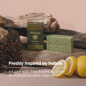 Bali Soap eco-conscious packaging detail emphasizing sustainable gifting benefit