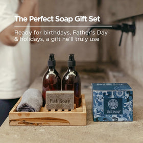 Bali Soap bar being used in shower illustrating gentle cleansing and skin comfort