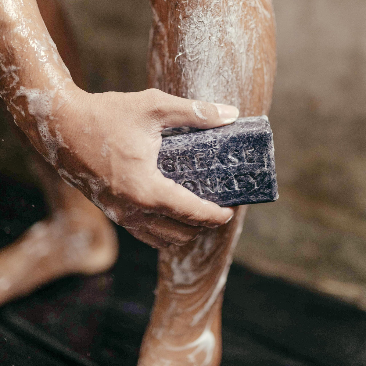 Bali Soap on mechanic workbench illustrating heavy-duty cleaning benefit