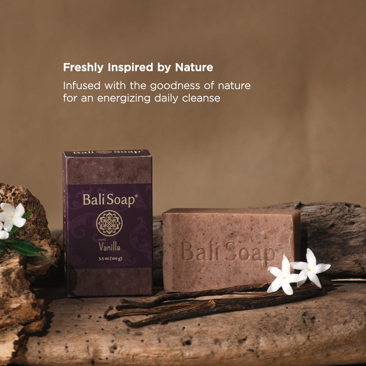 Bali Soap papaya bar texture detail highlighting gentle exfoliation and glow