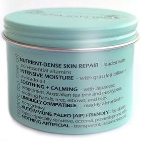 BALM OF GILEAD applied to heels in lifestyle shot demonstrating soothing relief