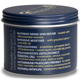 BALM OF GILEAD open jar texture revealing creamy non-greasy balm for quick absorption