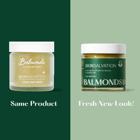 Balmonds open tin revealing smooth balm texture for concentrated hydration