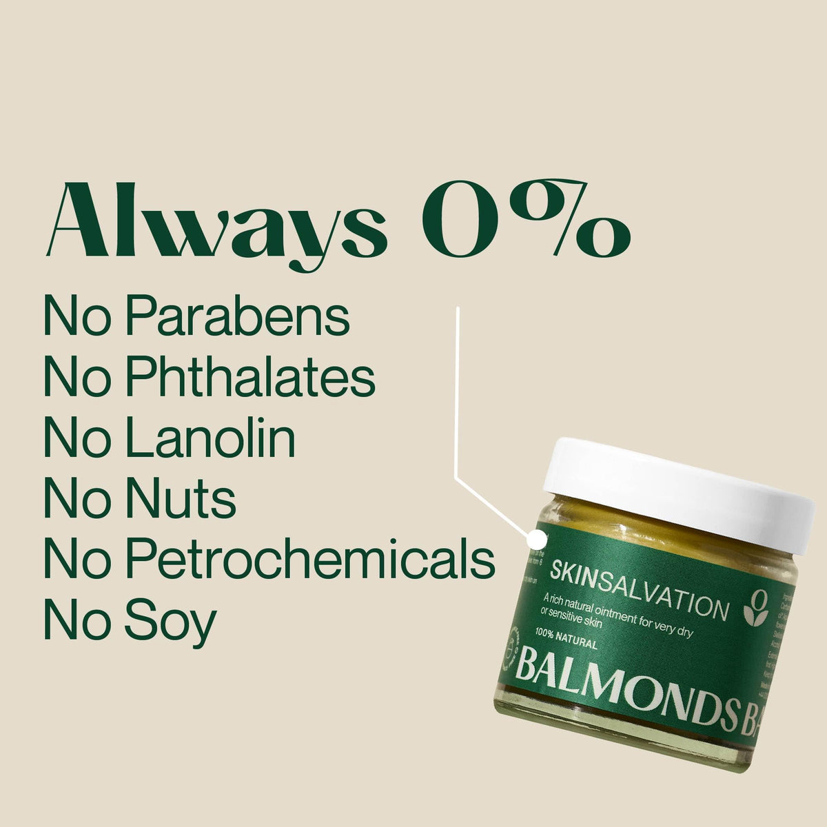 Balmonds tin beside a key to show compact 60ml travel-friendly scale