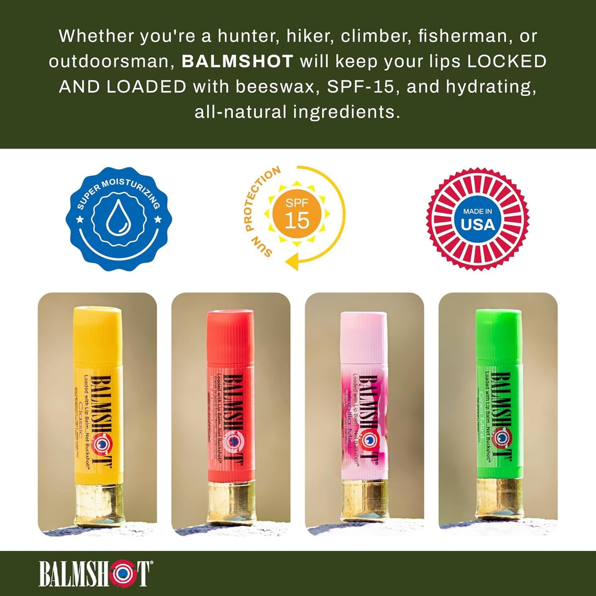 Balmshot balm texture swirl highlighting beeswax and natural oils for long-lasting moisture