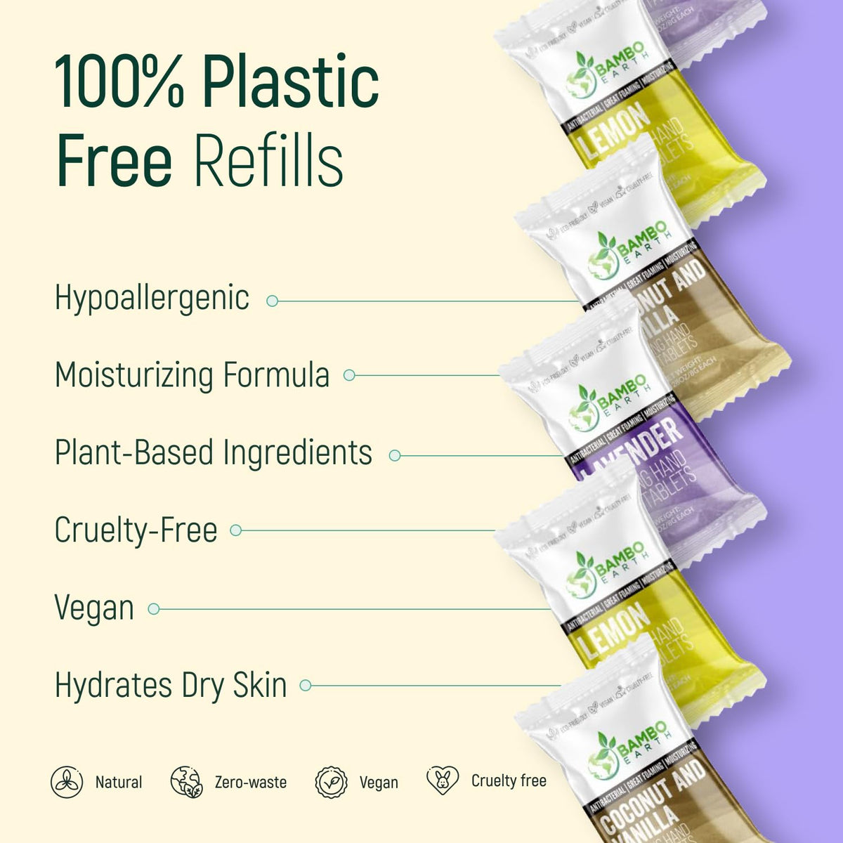 BAMBOEARTH ingredient label detail showing clean formula and safety benefit