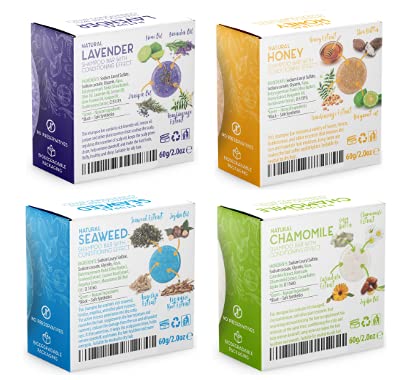 BAMBOEARTH bars arranged in bathroom lifestyle shot showing sustainable routine