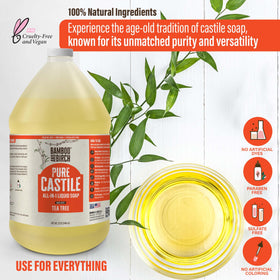 BAMBOO AND BIRCH close-up label showing palm oil free and vegan certifications for trust