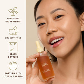 Bambu Earth pump dispensing oil highlighting easy, mess-free application