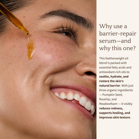 Bambu Earth serum dropper releasing oil illustrating precise application benefit