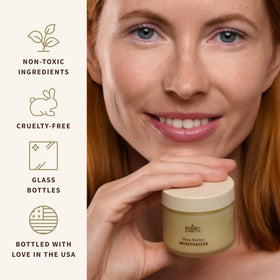 BAMBU EARTH ingredient flatlay with shea and oils showing natural botanical benefits