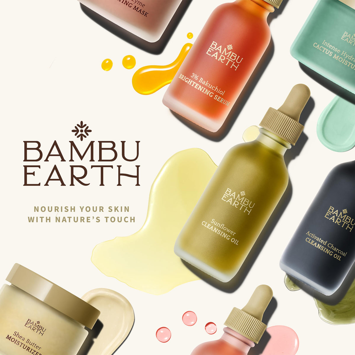 Bambu Earth size comparison next to coin showing compact 1 fl oz portability benefit