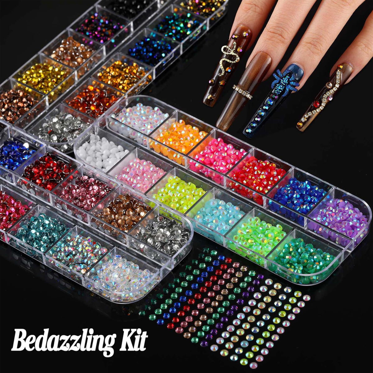BANA ART nail charms applied on a fingernail illustrating salon-quality decorative results