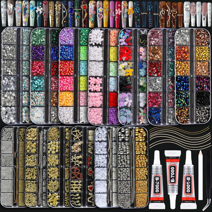 BANA ART front packaging showing all 13 organized boxes and included tools for easy startup