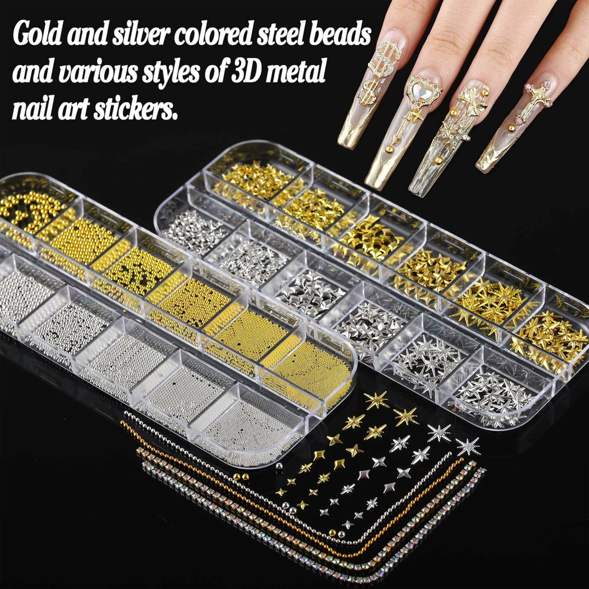 BANA ART glue bottles, wax pick-up pen, and tweezers arranged to demonstrate precise application