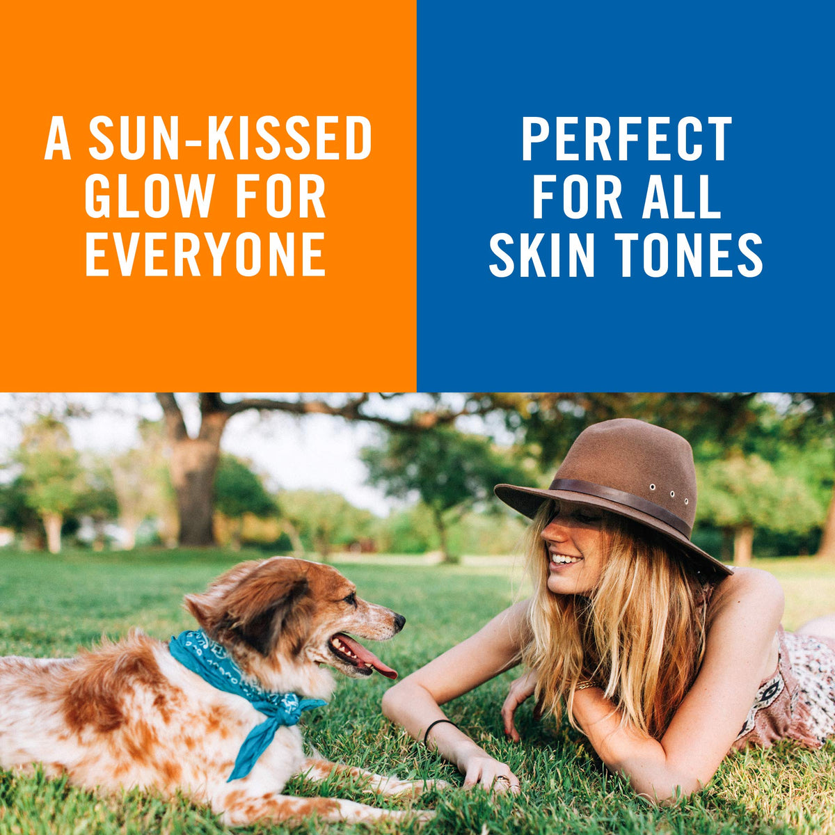 Banana Boat applying self tanner on arm demonstrating even easy coverage