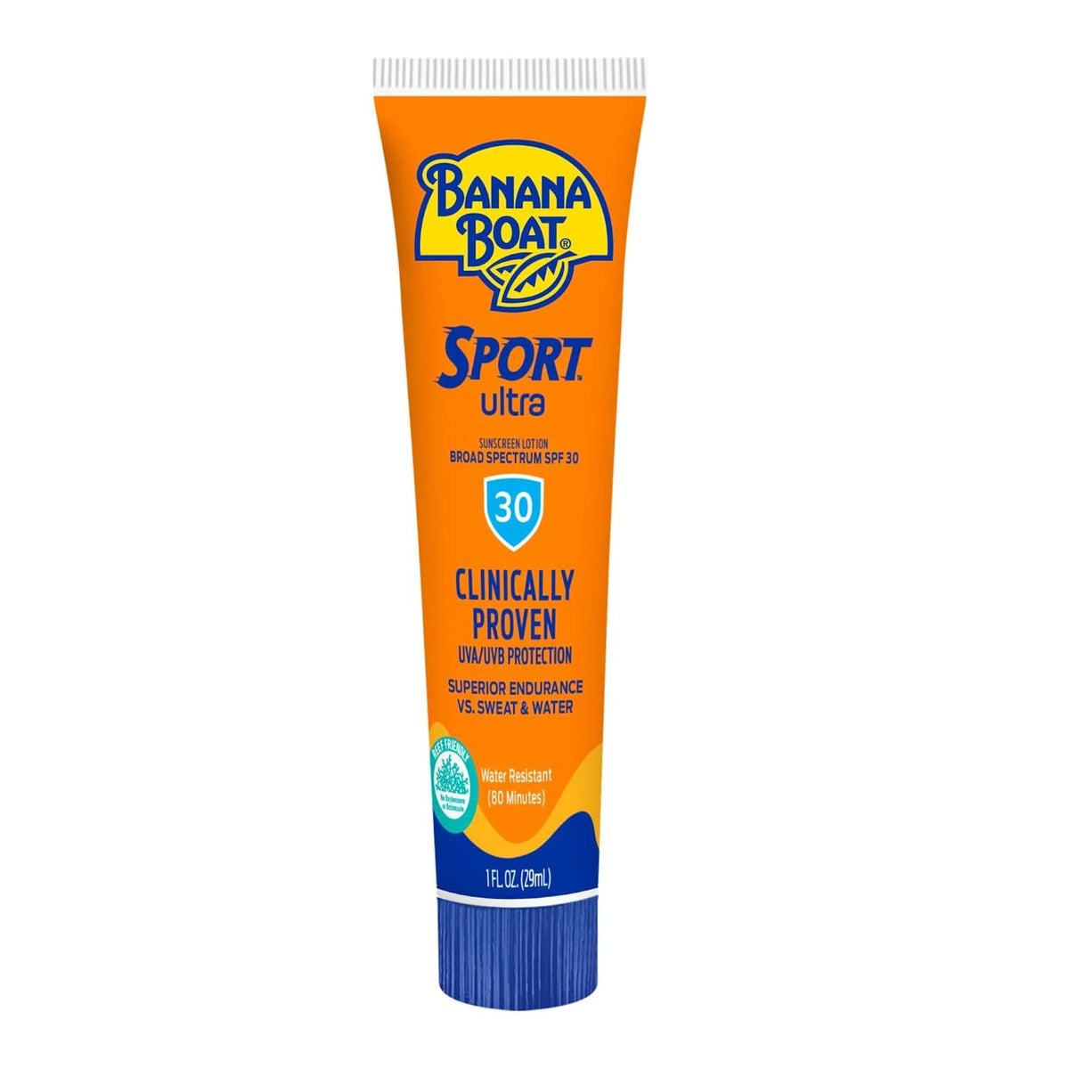 Banana Boat front packaging of SPF 30 travel tubes showing clear product branding and protection