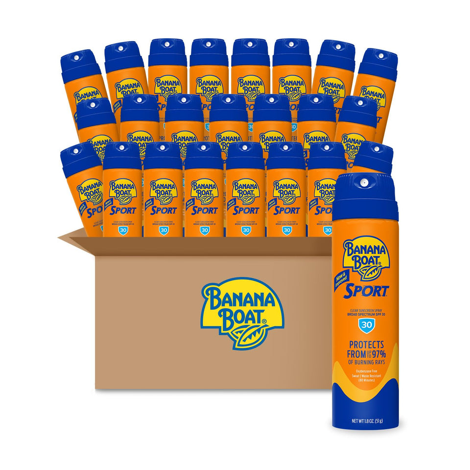 Banana Boat front packaging showing travel-size SPF 30 protection