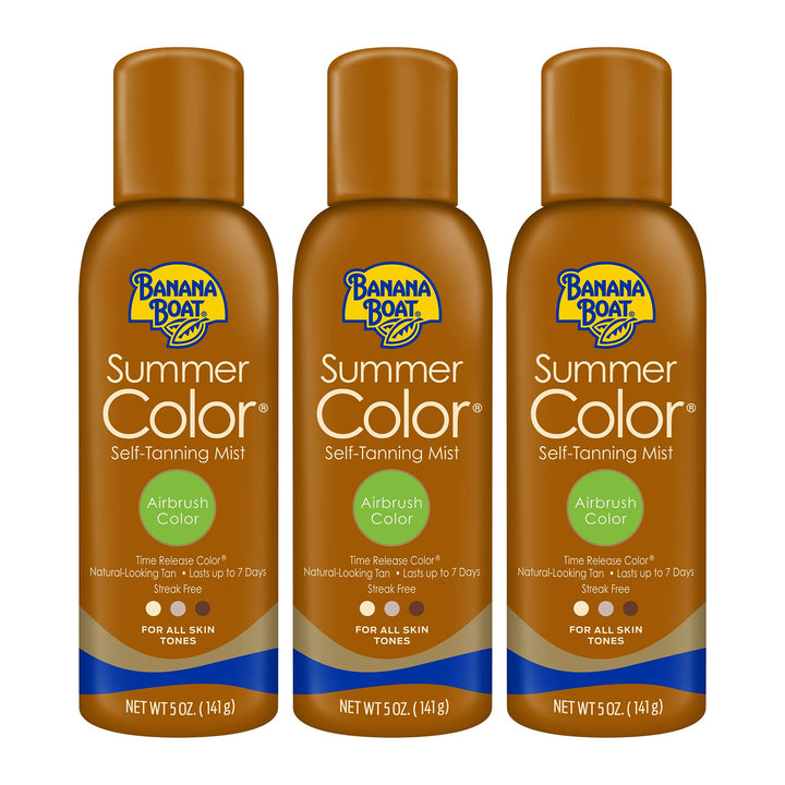 Banana Boat front packaging showing three 5-ounce cans and benefits