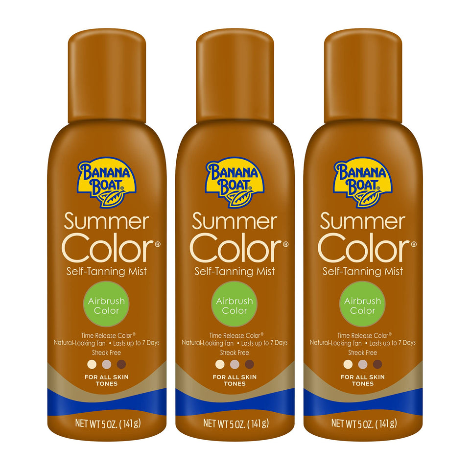 Banana Boat front packaging showing three 5-ounce cans and benefits