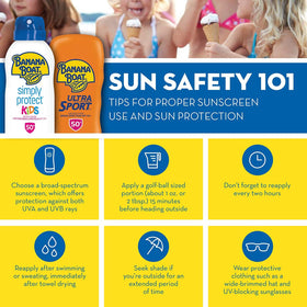 Banana Boat lotion texture spread on skin showing easy application benefit