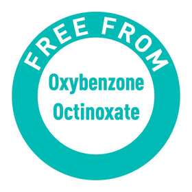 Banana Boat label close-up noting oxybenzone-free and SPF 30 protection benefit