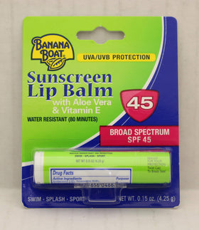 Banana Boat lip balm smooth texture close-up highlighting nourishing aloe benefit