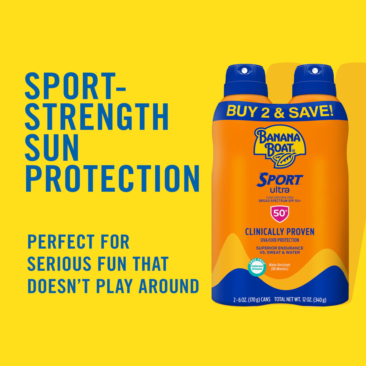 Banana Boat lotion pump detail showing controlled, mess-free application