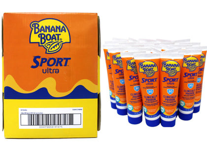 Banana Boat front packaging showing SPF 30 travel tubes and protection benefit