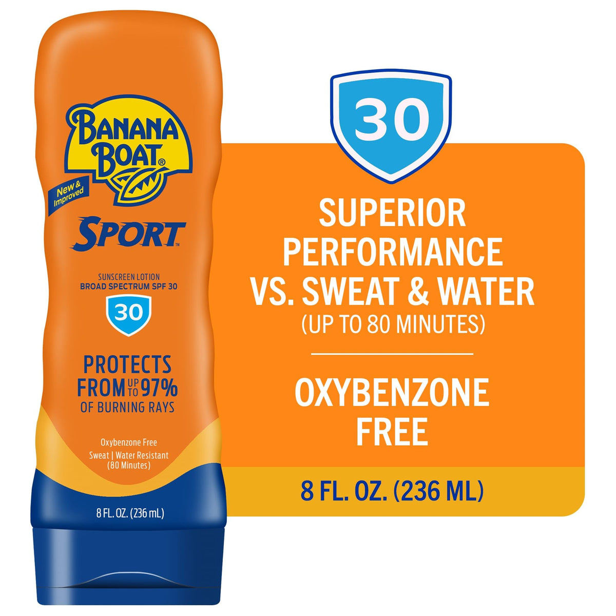 Banana Boat open cap with lotion dispensing for quick application benefit