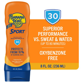 Banana Boat open cap with lotion dispensing for quick application benefit