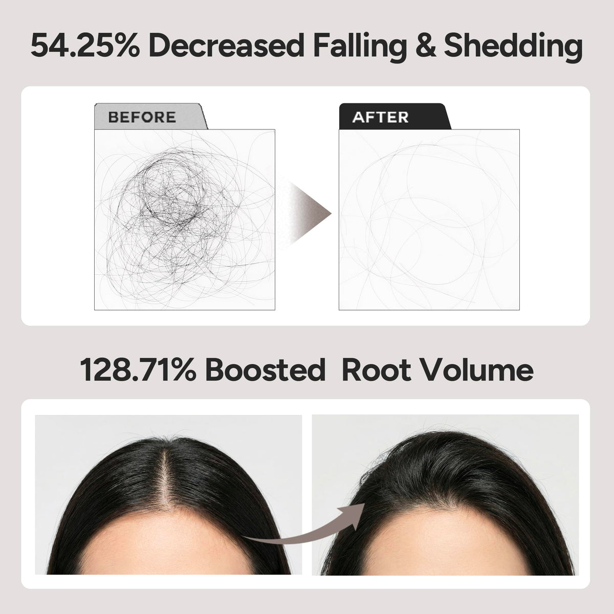 BANANAL applying roll-on to thinning crown to target scalp with concentrated actives