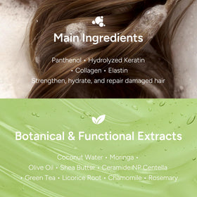 BANANAL shampoo applied to wet hair demonstrating gentle cleansing benefit