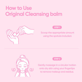 BANILA CO applying balm on hand demonstrating glide and fast makeup dissolution