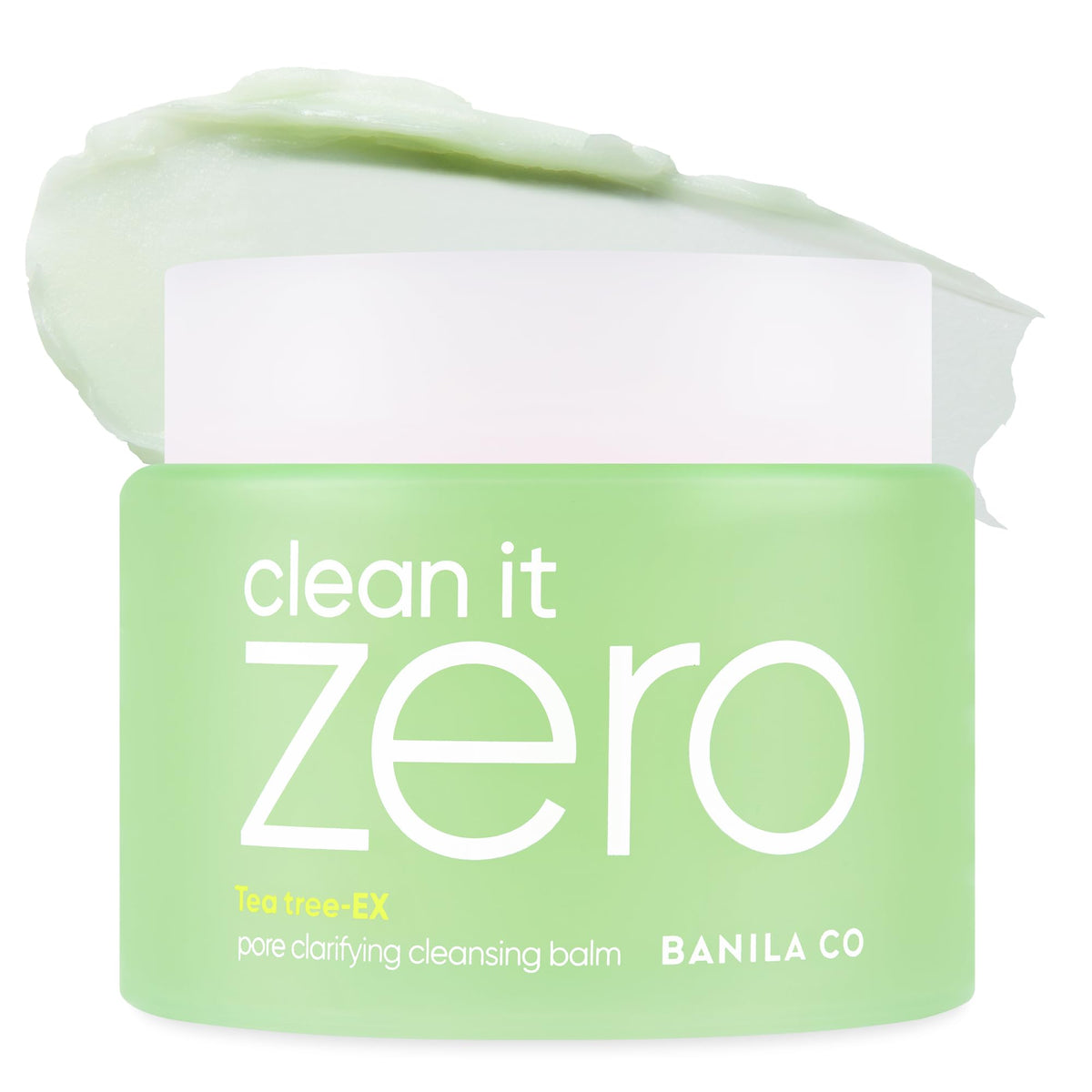 BANILA CO jar front view showing product branding and clean design benefit
