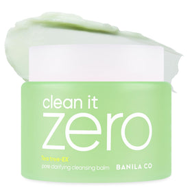 BANILA CO jar front view showing product branding and clean design benefit