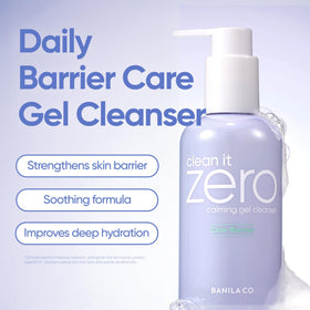 BANILA CO gel dispenser showing texture, highlights gentle spreadability
