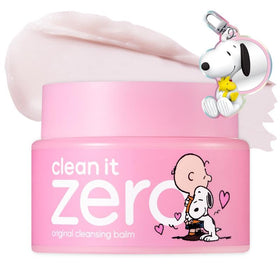 BANILA CO front packaging with Snoopy keychain showing gift-ready appeal