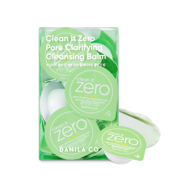 BANILA CO travel kit front packaging showing 16 pods and product benefit compact cleansing