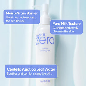 BANILA CO pump dispensing cleansing milk for easy controlled use