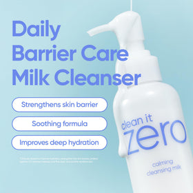 BANILA CO texture close-up showing milky emulsion that glides smoothly