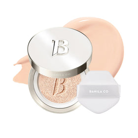 BANILA CO compact front view showing sleek case and shade name for portable convenience