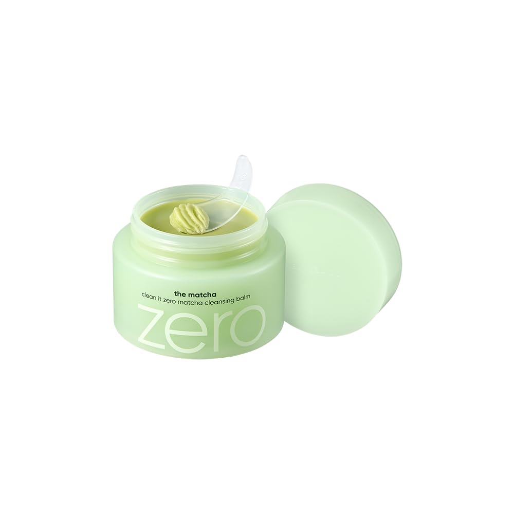 BANILA CO jar front view showing label and gentle vegan matcha cleansing benefits