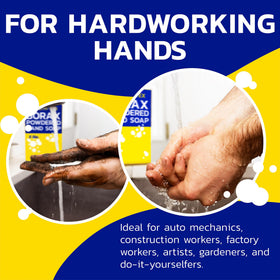 Banner Chemical label and ingredients close-up highlighting borax-based formula