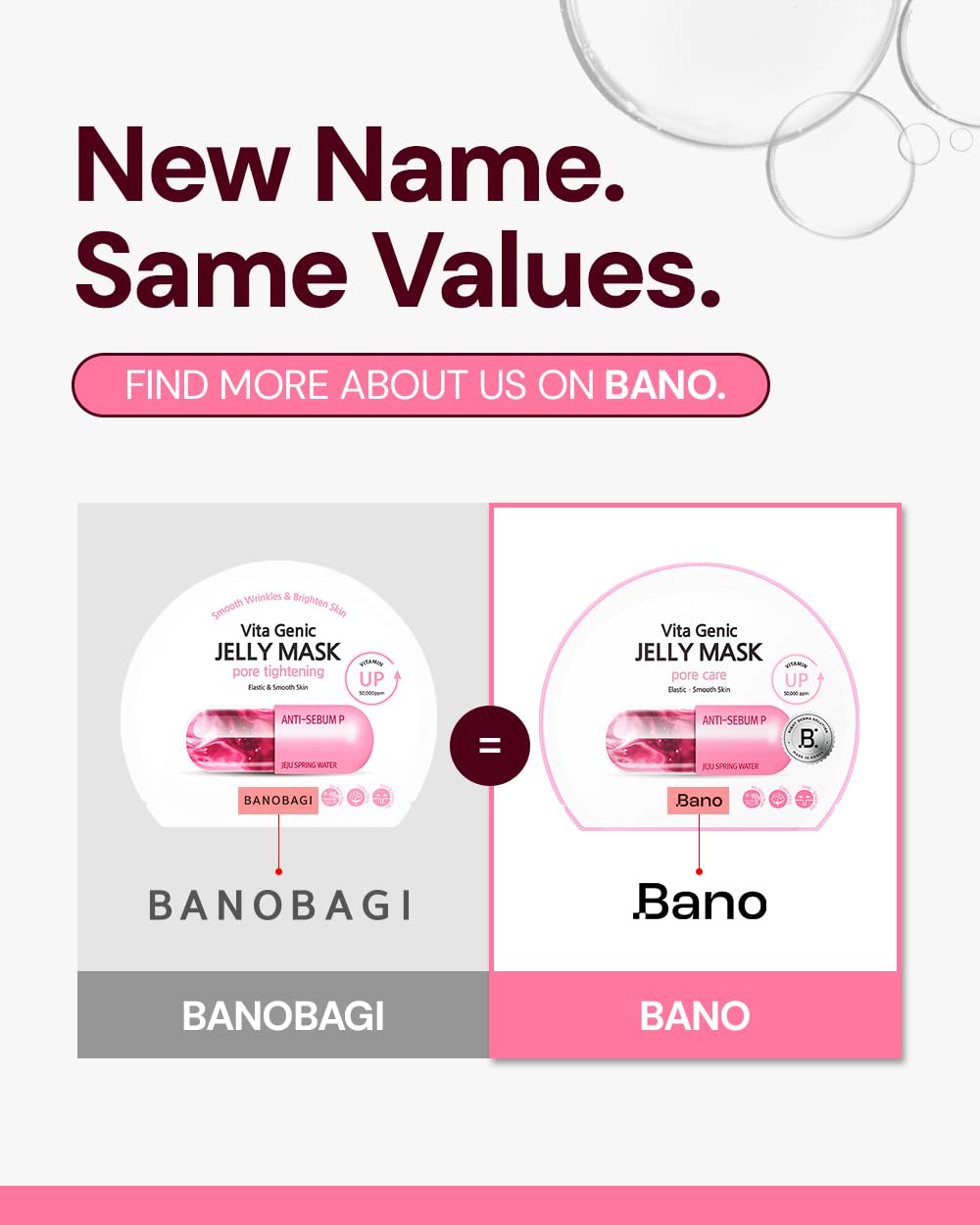 Bano mask in a bathroom lifestyle setting suggesting daily routine use