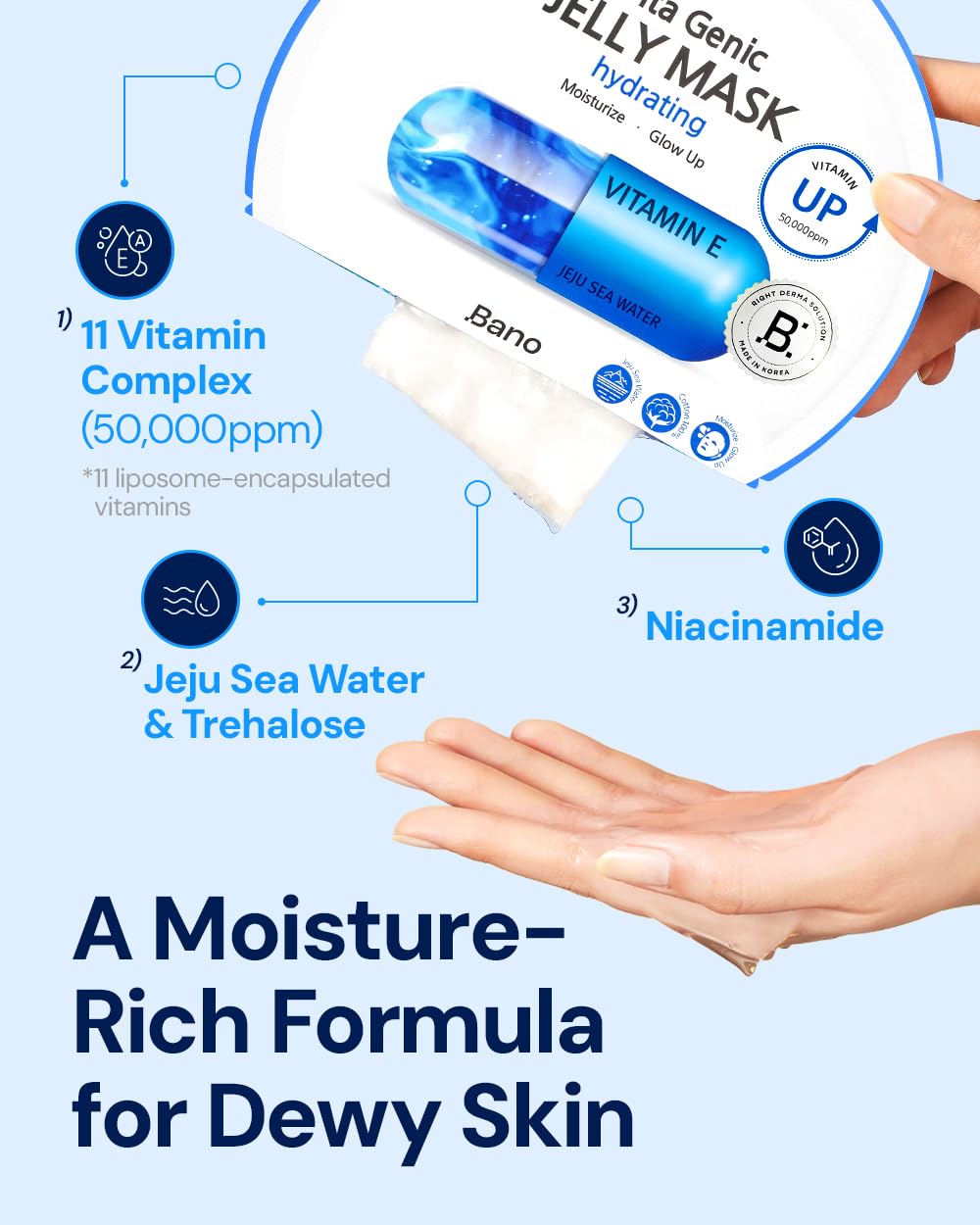 Bano mask on model demonstrating smooth fit and calming effect