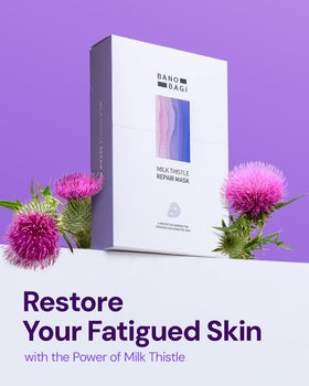 BANOBAGI mask worn by model demonstrating calming coverage