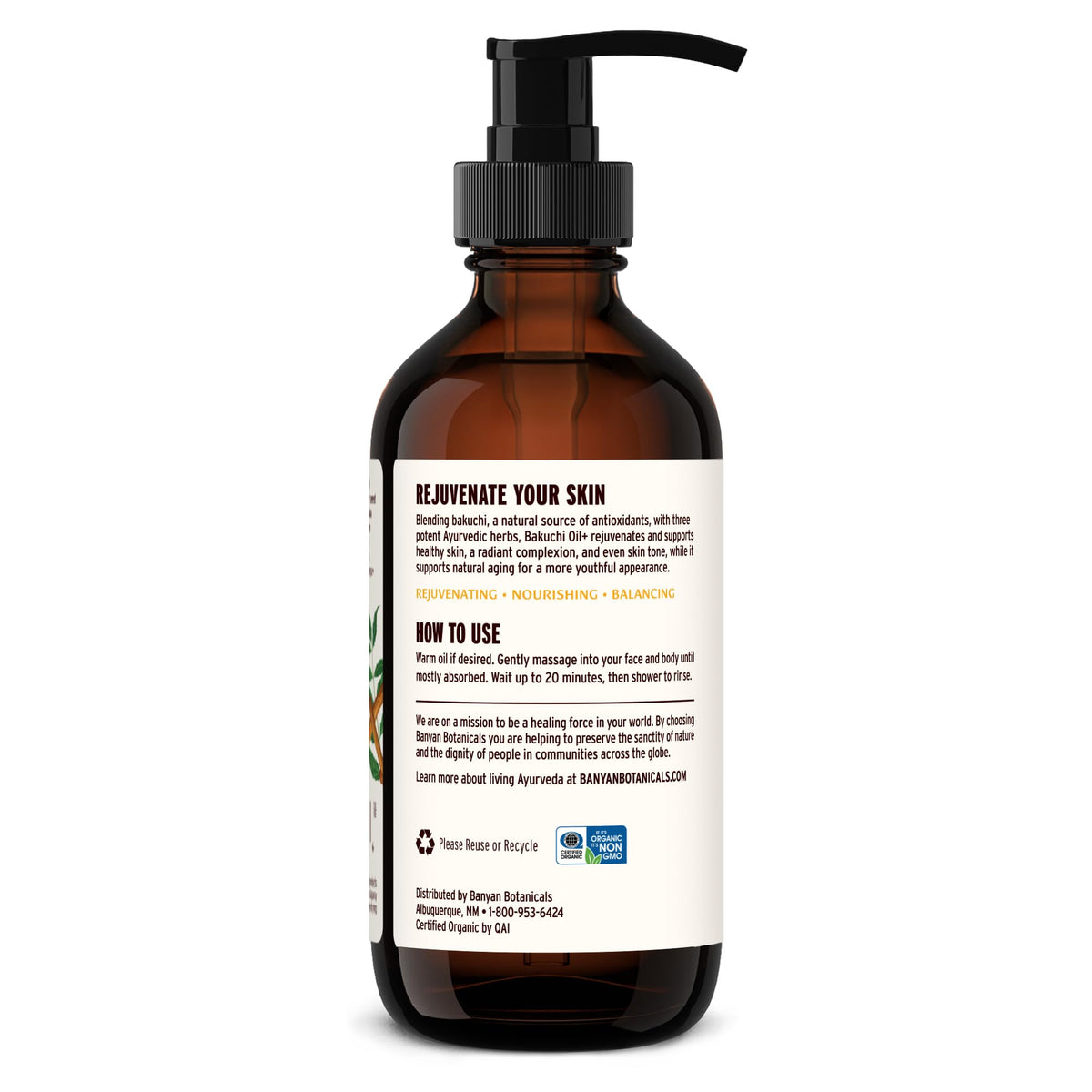 Banyan Botanicals massaged into arm after shower, full-body hydration benefit
