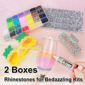 BAOYAALIN vibrant 28-color 3mm resin rhinestones close-up for colorful craft accents